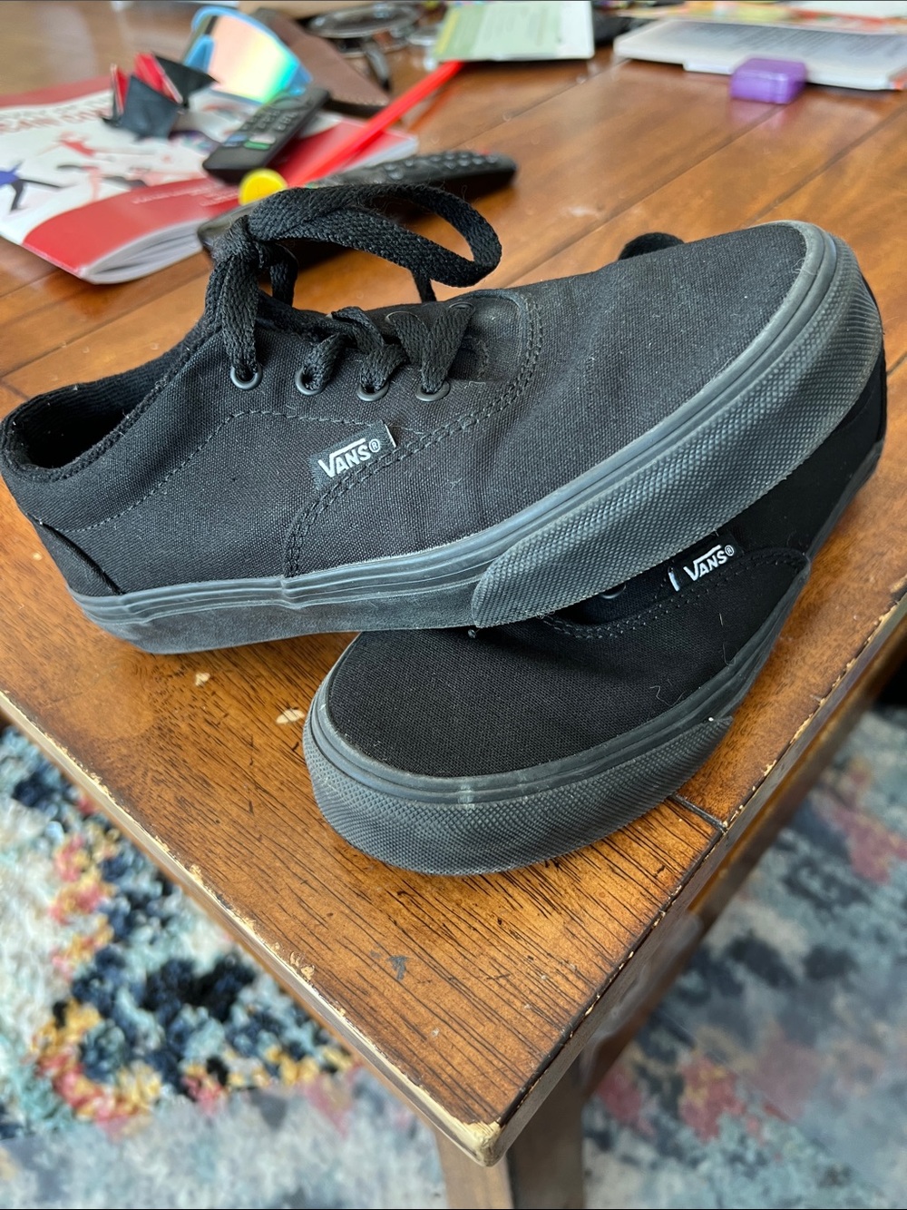 Vans Black Low-Top Canvas Sneakers youth 3